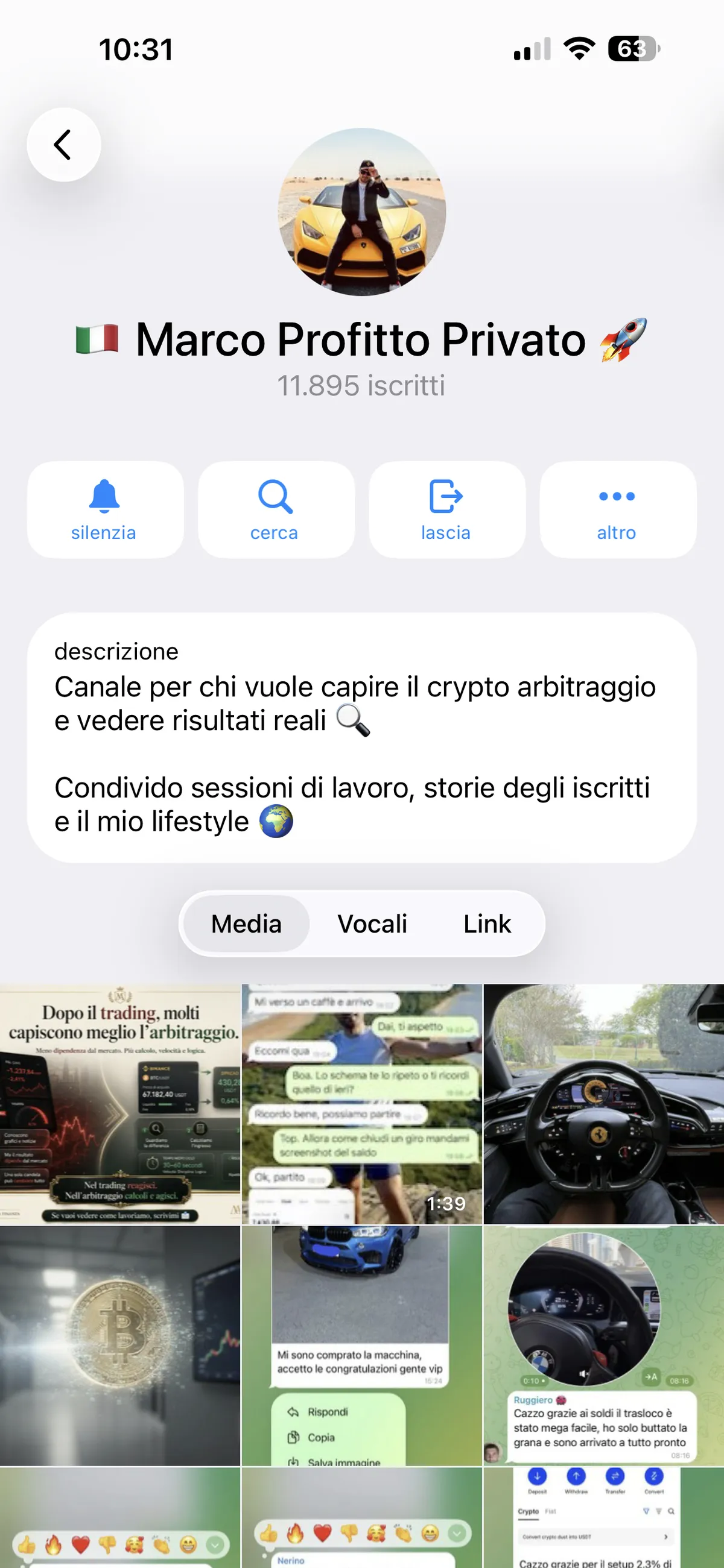 Screenshot truffa — Telegram · 3 giugno 2026