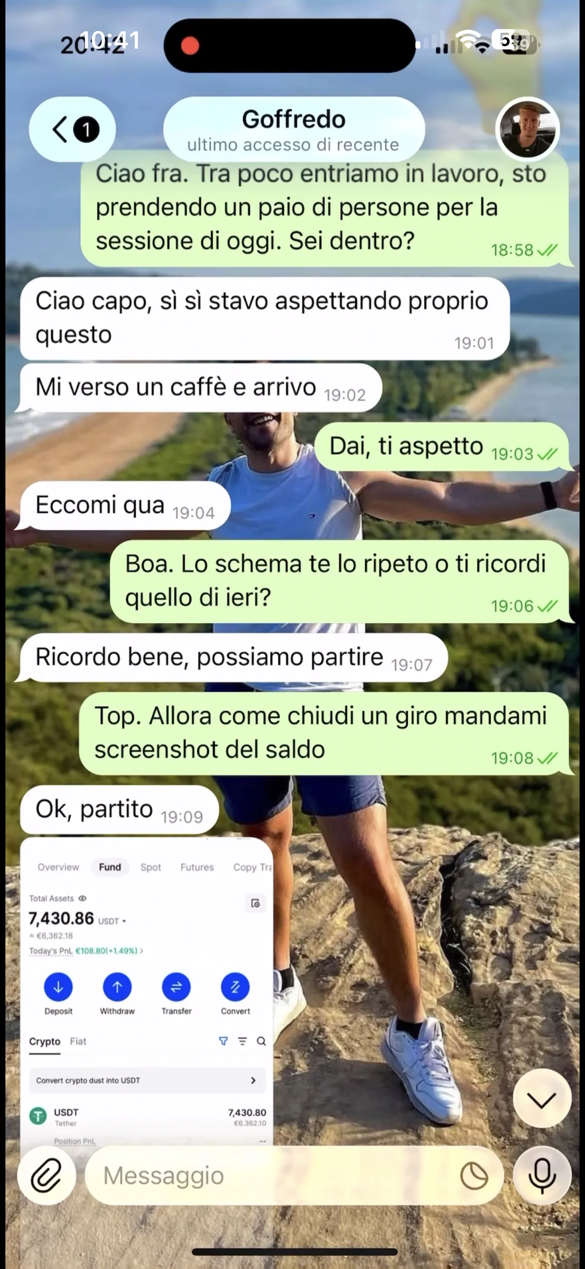 Screenshot truffa — Telegram · 2 giugno 2026
