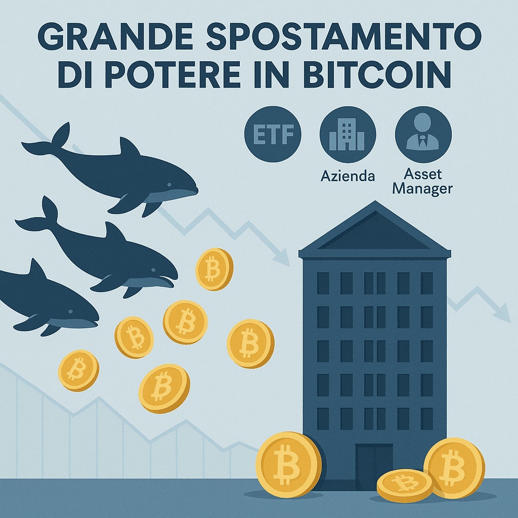 Grande spostamento di potere in Bitcoin: le balene scaricano 500.000 BTC