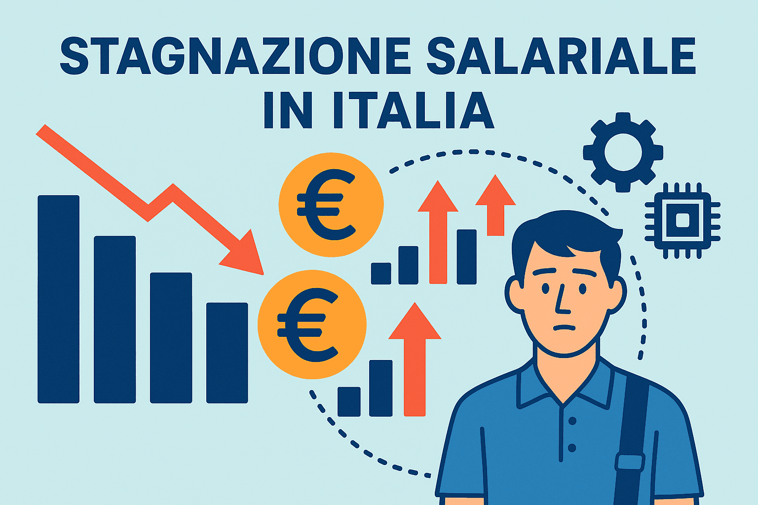 Stipendi fermi in Italia: perché l’inflazione e la bassa produttività penalizzano giovani e lavoratori